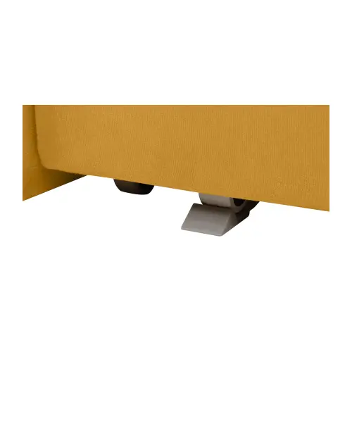 Two-seater sofa bed Bunio III with storage yellow