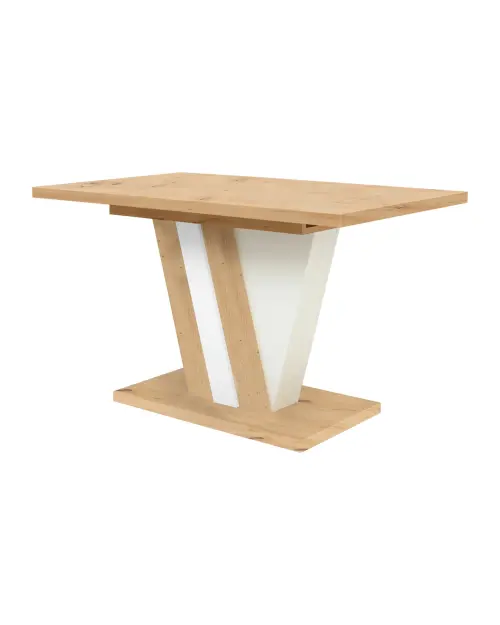 Extendable table Zatar 125/170x75 artisan oak/white