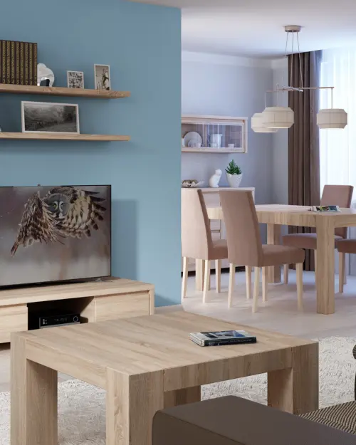 Вітрина Kaspian 56 см з дверцятами та 2 шухлядами дуб сонома