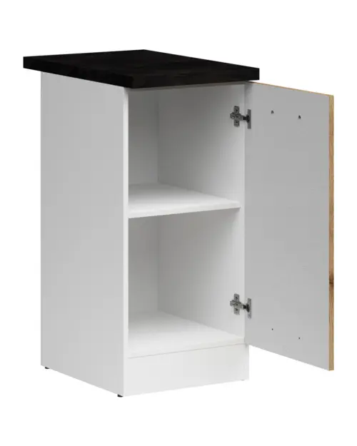 Armario de cocina inferior Junona Line 40 cm derecha roble delano claro con encimera