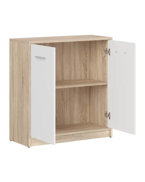 Armario Nepo Plus 80 cm dos puertas roble sonoma/blanco