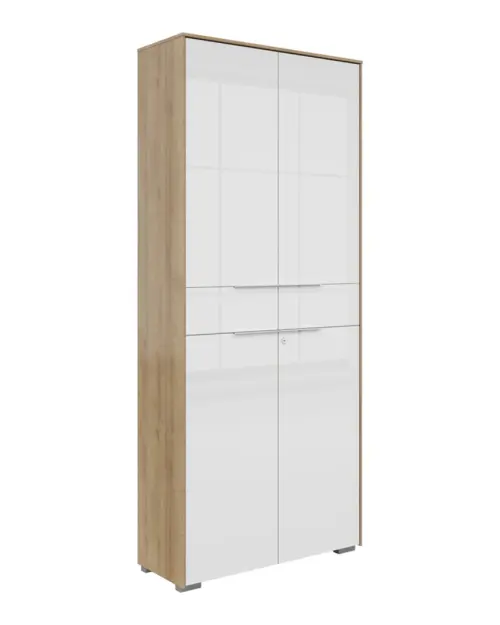 Estantería Nevada 80 cm con 2 puertas roble riviera