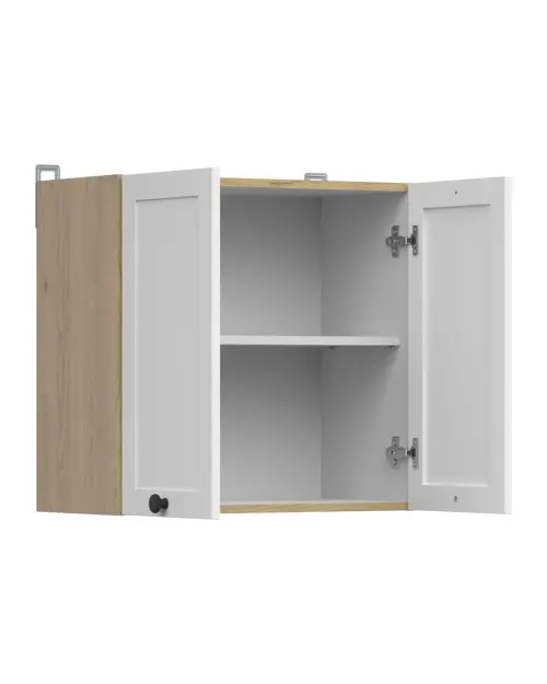 Armario de cocina superior Junona Line 60 cm con 2 puertas roble bernstein/blanco