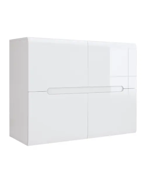 Mueble Azteca Trio 105 cm de cuatro puertas blanco brillo