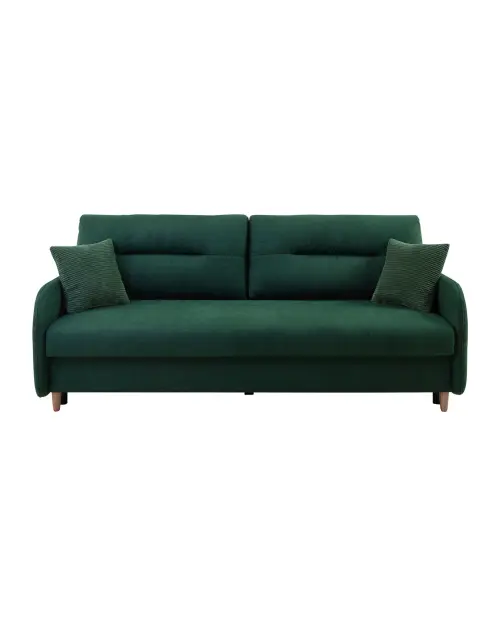 Sofá tres plazas Verto convertible con arcón terciopelo verde