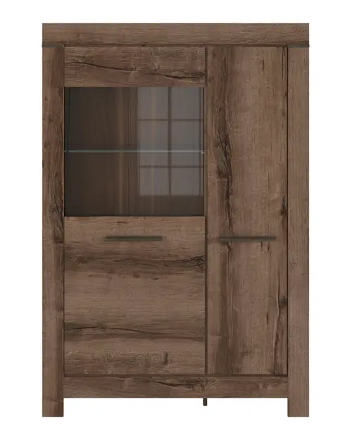 Vitrina Balin 101 cm con 2 puertas roble monastery