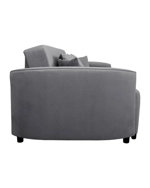 Sofá cama de tres plazas Akaro plegable con contenedor, terciopelo gris