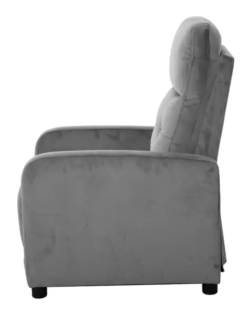 Tradycyjny fotel Monti z funkcją relax szary