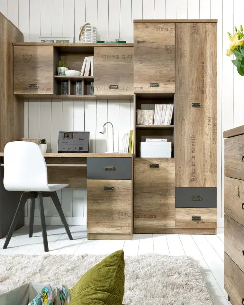 Mueble de salón Malcolm 206 cm roble canyon monument