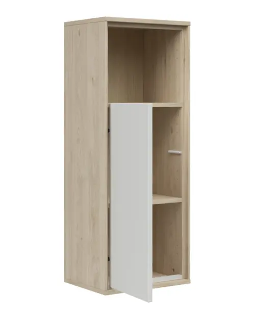 Armario suspendido Ema 36 cm con puerta y estante nogal jackson hickory/gris claro