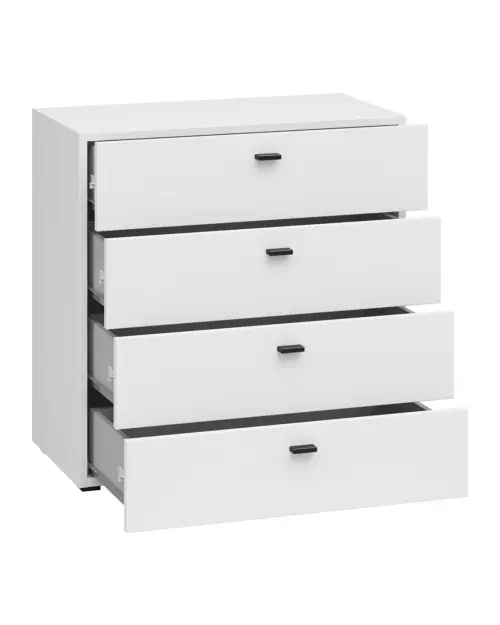 Cómoda System 64 con 4 cajones blanca