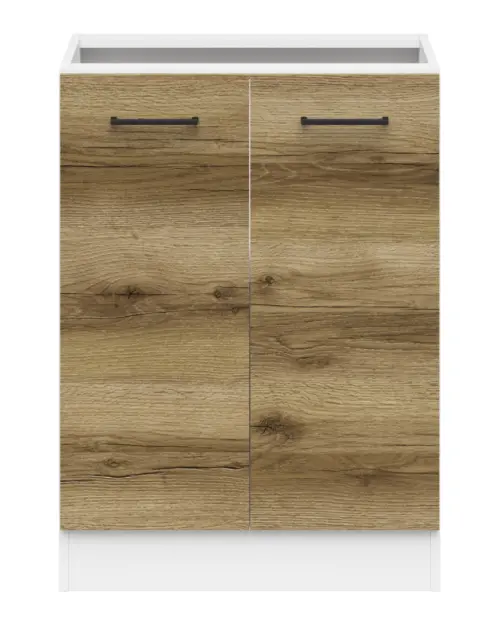 Armario de cocina bajo Junona Line 60 cm de dos puertas sin encimera roble delano claro