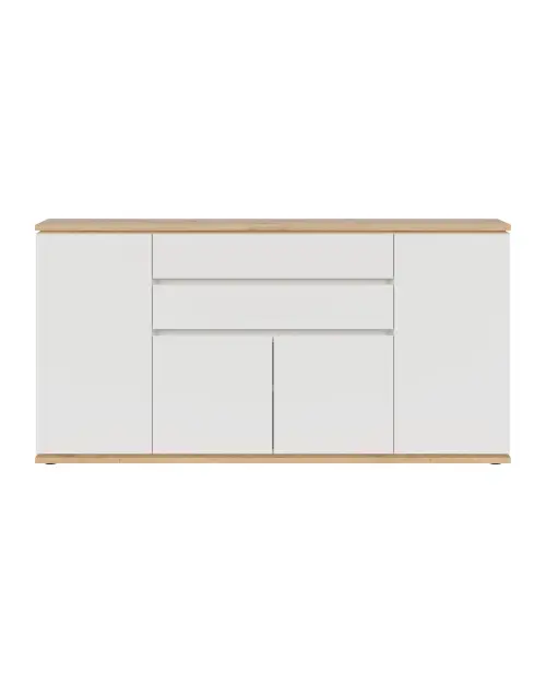 Cómoda Yamael 184 cm con 4 puertas y 2 cajones blanca