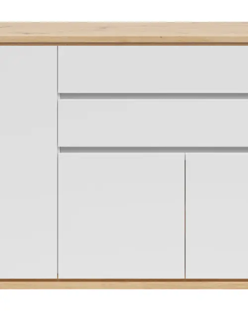 Cómoda Yamael 139 cm con 3 puertas y 2 cajones blanca