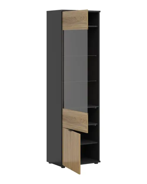 Vitrina Luen 57 cm con 2 puertas roble tegola/roble mauvella