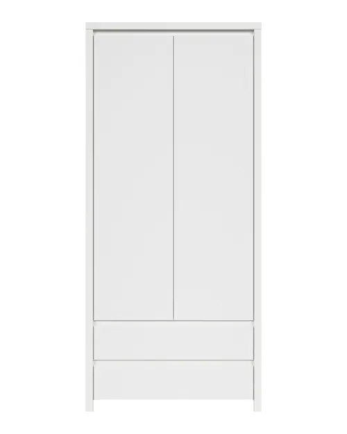 Estantería Kaspian 90 cm con 2 puertas y 2 cajones blanca