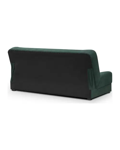 Three-seater sofa bed Lami with storage green