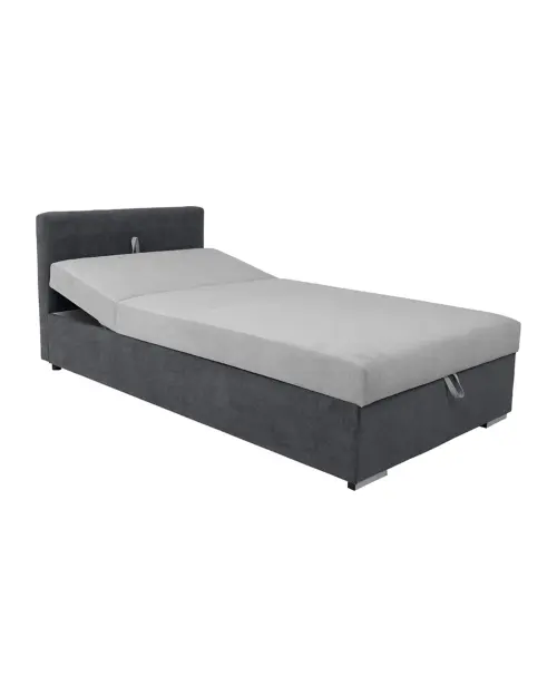 Тахта Rico с ящиком и регулировкой спинки серая