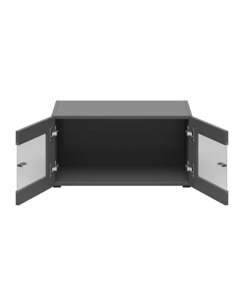 Vitrina System 64 con 2 puertas grafito