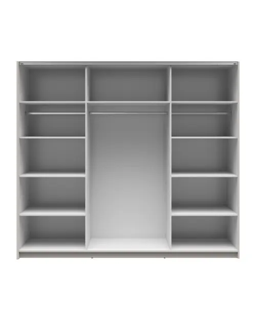 Armario de puertas correderas Tetrix 220 cm con espejo cachemira