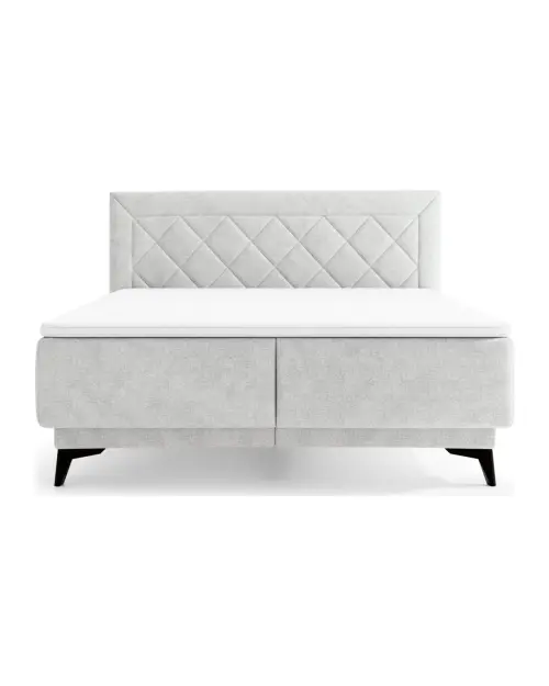 Continental bed Zalea 160x200 with storage grey