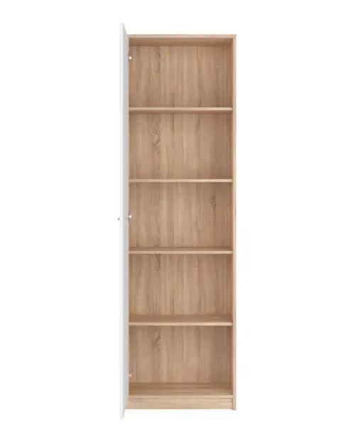 Estantería Nepo Plus 60 cm con puertas roble sonoma/blanco