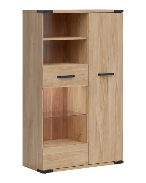 Vitrina Lara 90 cm con 2 puertas fresno belarus