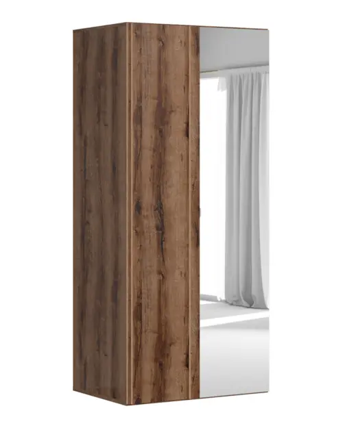 Шкаф угловой Flex 97 см угловой с зеркалом дуб монастырский