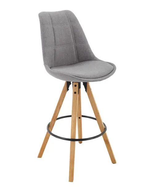 Taburete tapizado Vigo gris