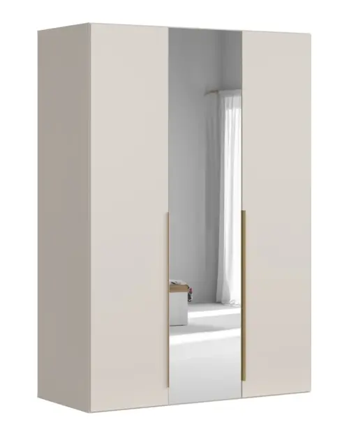 Armario de tres puertas Flex 150 cm con espejo cachemira