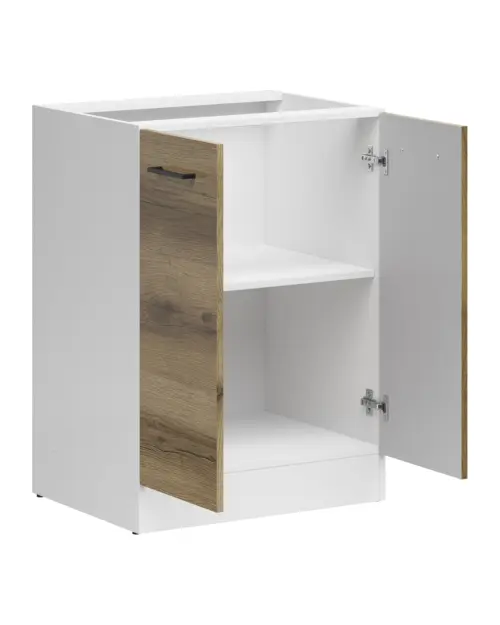 Armario de cocina bajo Junona Line 60 cm de dos puertas sin encimera roble delano claro