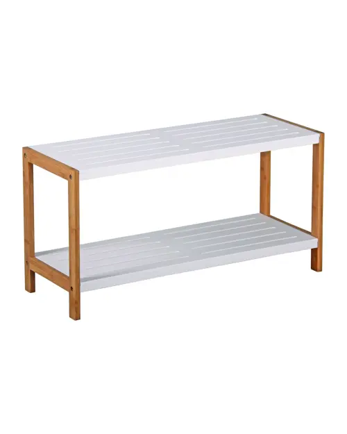 Zapatero Jenny II 70 cm bambú/blanco