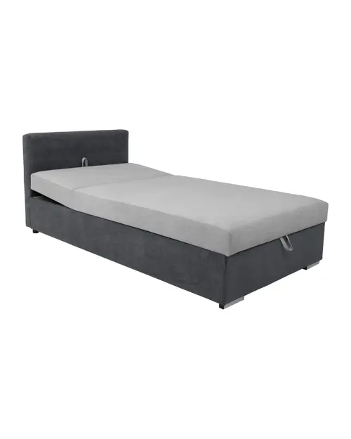 Тахта Rico с ящиком и регулировкой спинки серая