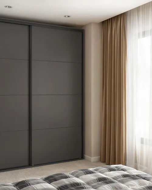 Sliding door wardrobe Flex 200 cm graphite