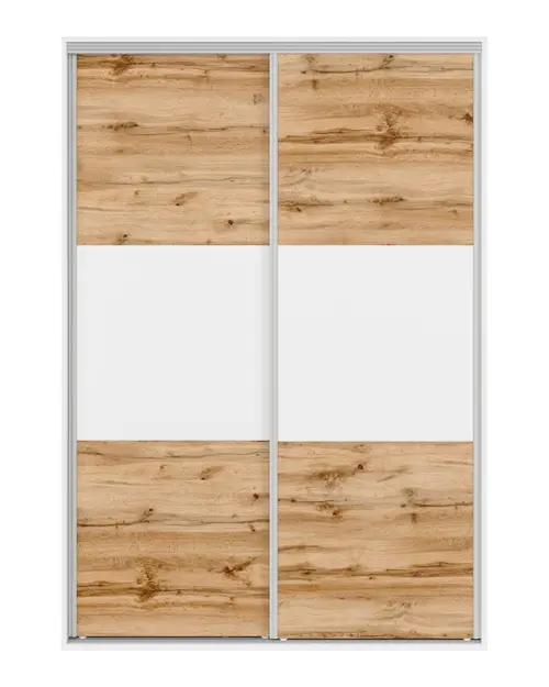 Шкаф-купе Flex 150 см белый/дуб вотан