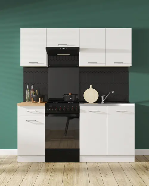 Zestaw kuchenny Junona Line 170 cm kreda połysk bez blatu