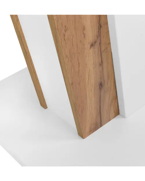 Stół rozkładany Zalder 120/160x68 dąb wotan/biały