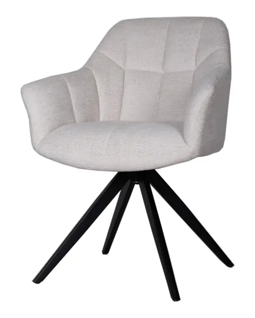 Upholstered swivel chair Chort cream