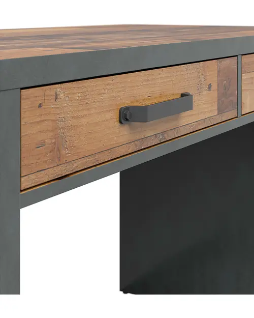 Escritorio Weston 120 cm con 2 cajones pino old style