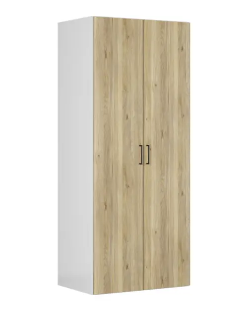 Two-door wardrobe Flex 100 cm white/mauvella oak