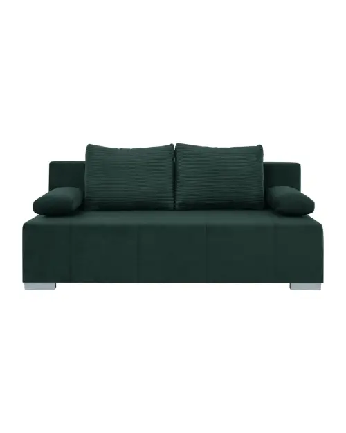 Диван трехместный Street IV раскладной с ящиком велюровый зеленый