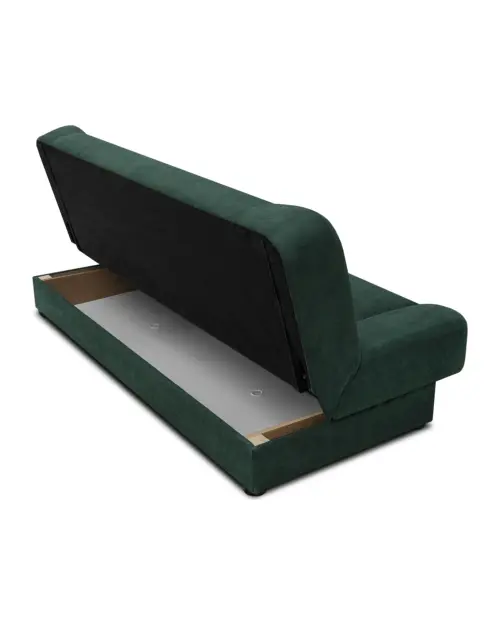 Three-seater sofa bed Lami with storage green