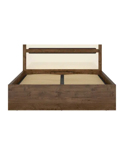 Cama Ruso 160x200 con contenedor y somier roble april