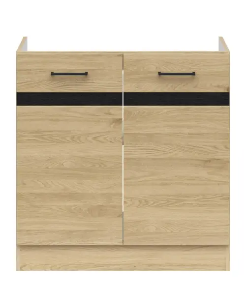 Mueble de cocina para fregadero Junona Line 80 cm con 2 puertas roble bernstein