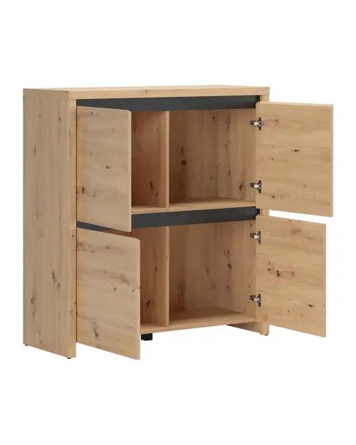 Armario Larios 105 cm de cuatro puertas roble artisan