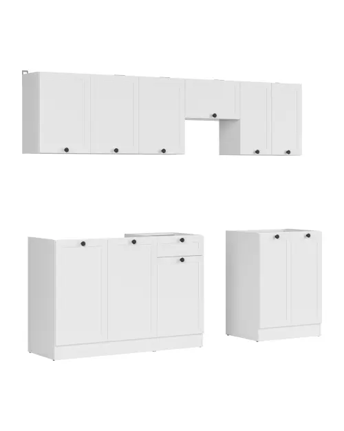 Zestaw kuchenny Junona Line 230 cm biały bez blatu