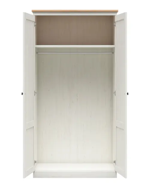 Armario de dos puertas Frija 103 cm pino andersen blanco