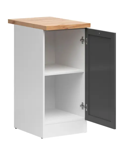 Armario inferior de cocina Junona Line 40 cm derecho grafito con encimera