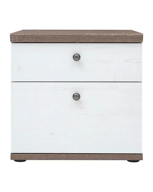 Mesita de noche Stockholm 48 cm con cajones pino andersen blanco