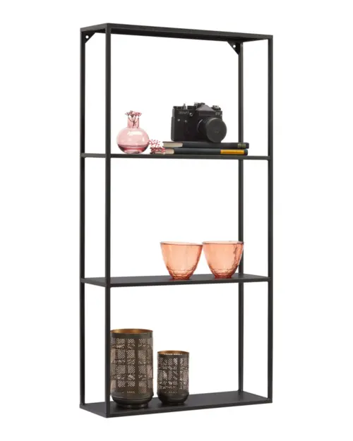 Estante de pared Nils 90 cm negro